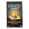 Té verde orgánico de diente de león, melocotón y rooibos de Steep By Bigelow, 20 bolsitas (paquete de 6) 