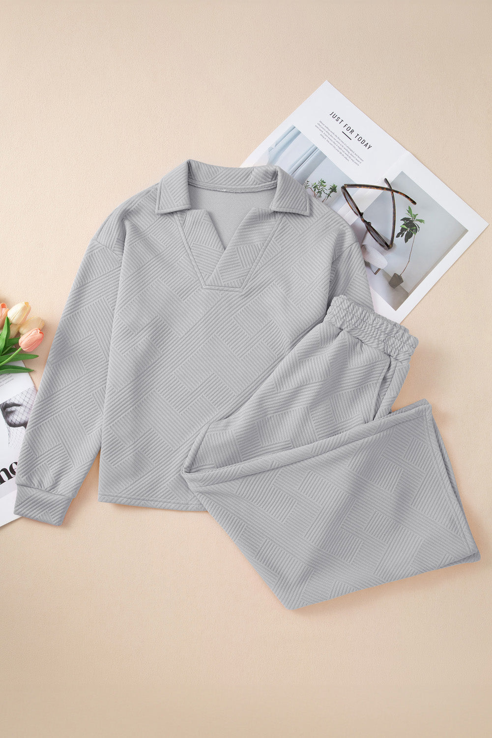 Cozy Waffle Knit Loungewear Set