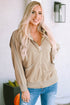 Colorblock Hooded Coat Plus Size