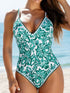 Green Floral Beach Swimsuit