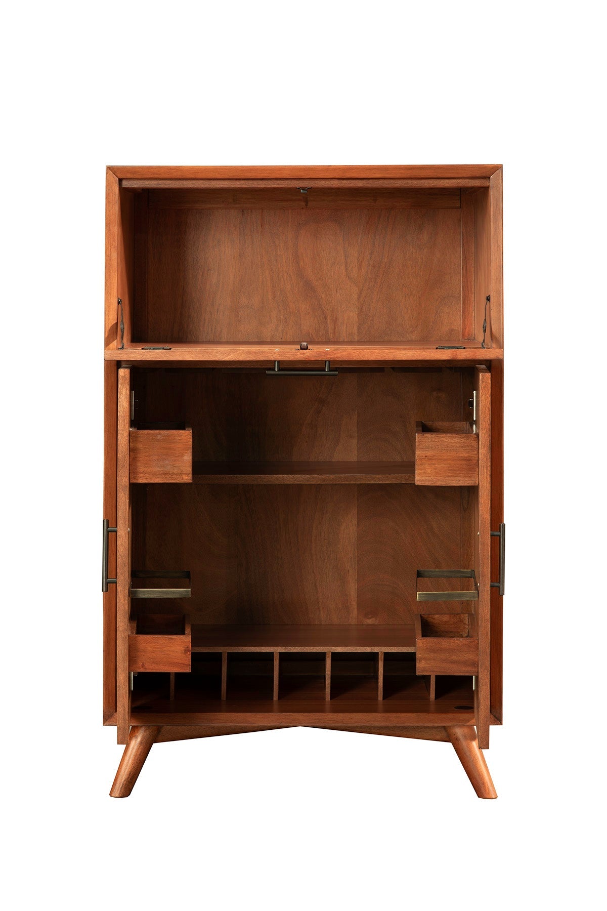 Mueble bar grande Flynn, castaño