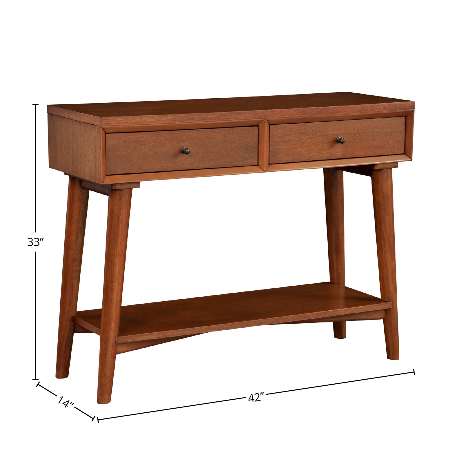 Mesa consola Flynn, castaño