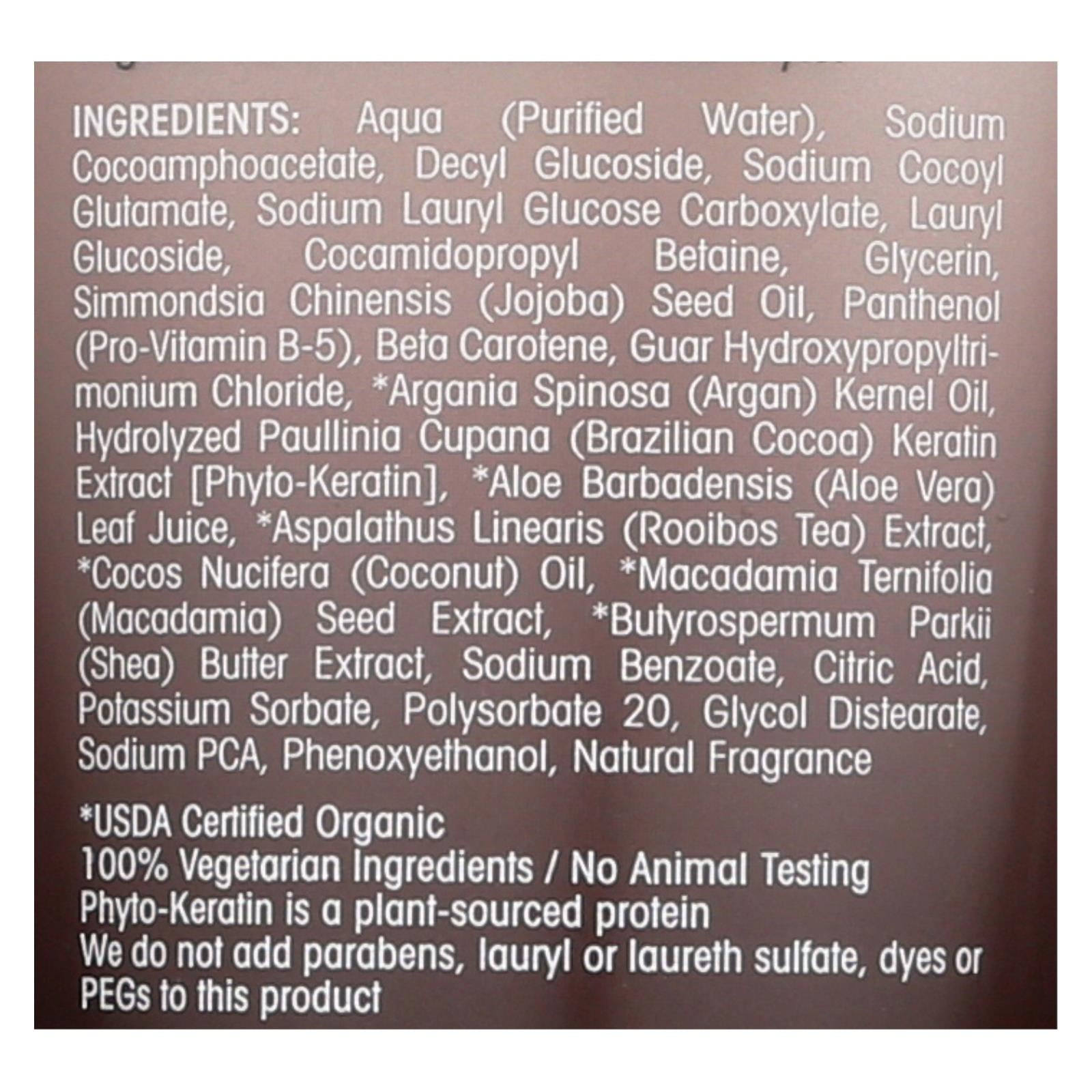 Champú Giovanni 2chic con queratina brasileña y aceite de argán ultra liso - 256 ml 