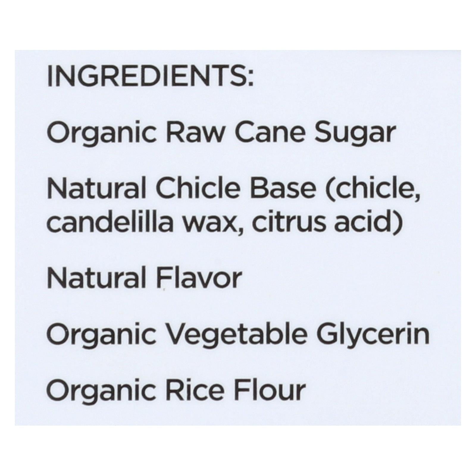 Chicle de menta totalmente natural Simply Gum (caja de 12) - Paquetes de 15 unidades