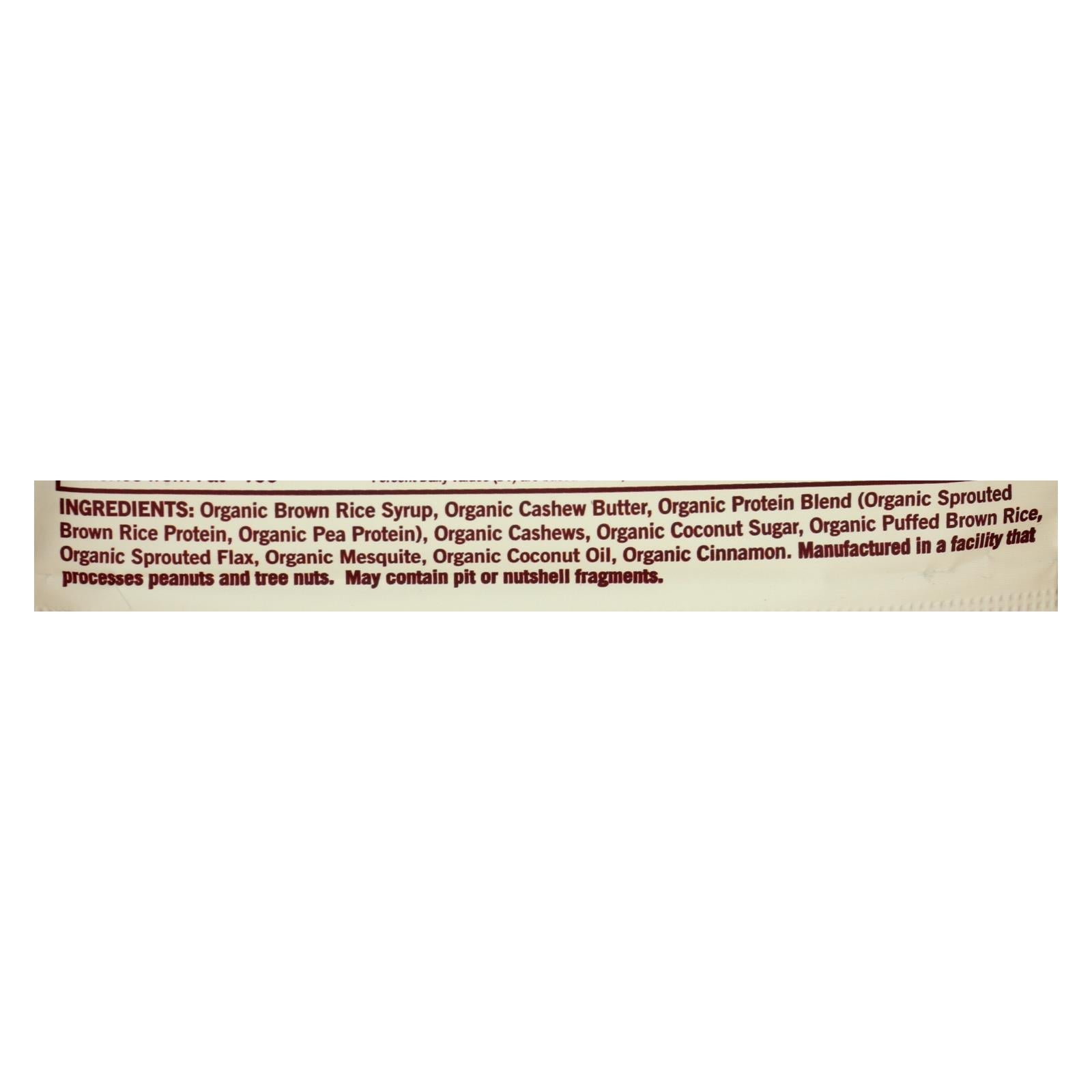 Barras orgánicas Macrobar de caramelo de anacardo (paquete de 12) de 59 g