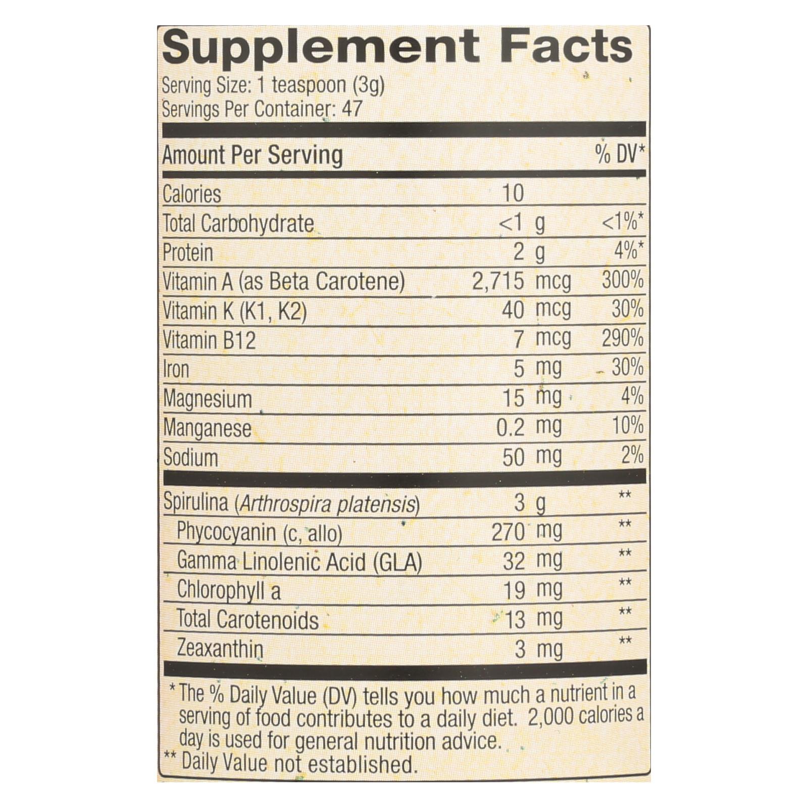Espirulina pacífica hawaiana pura Nutrex Hawaii (5 oz)
