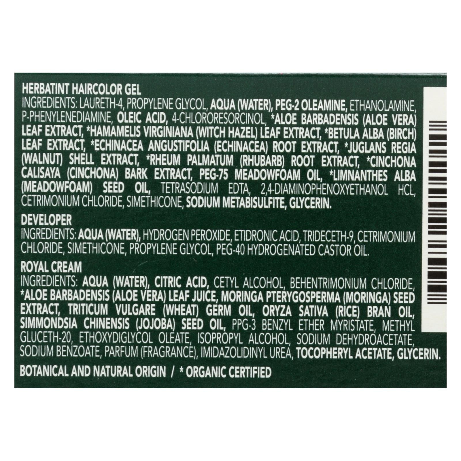 Gel colorante permanente para el cabello a base de hierbas Herbatint: Marrón 2N, 135 ml