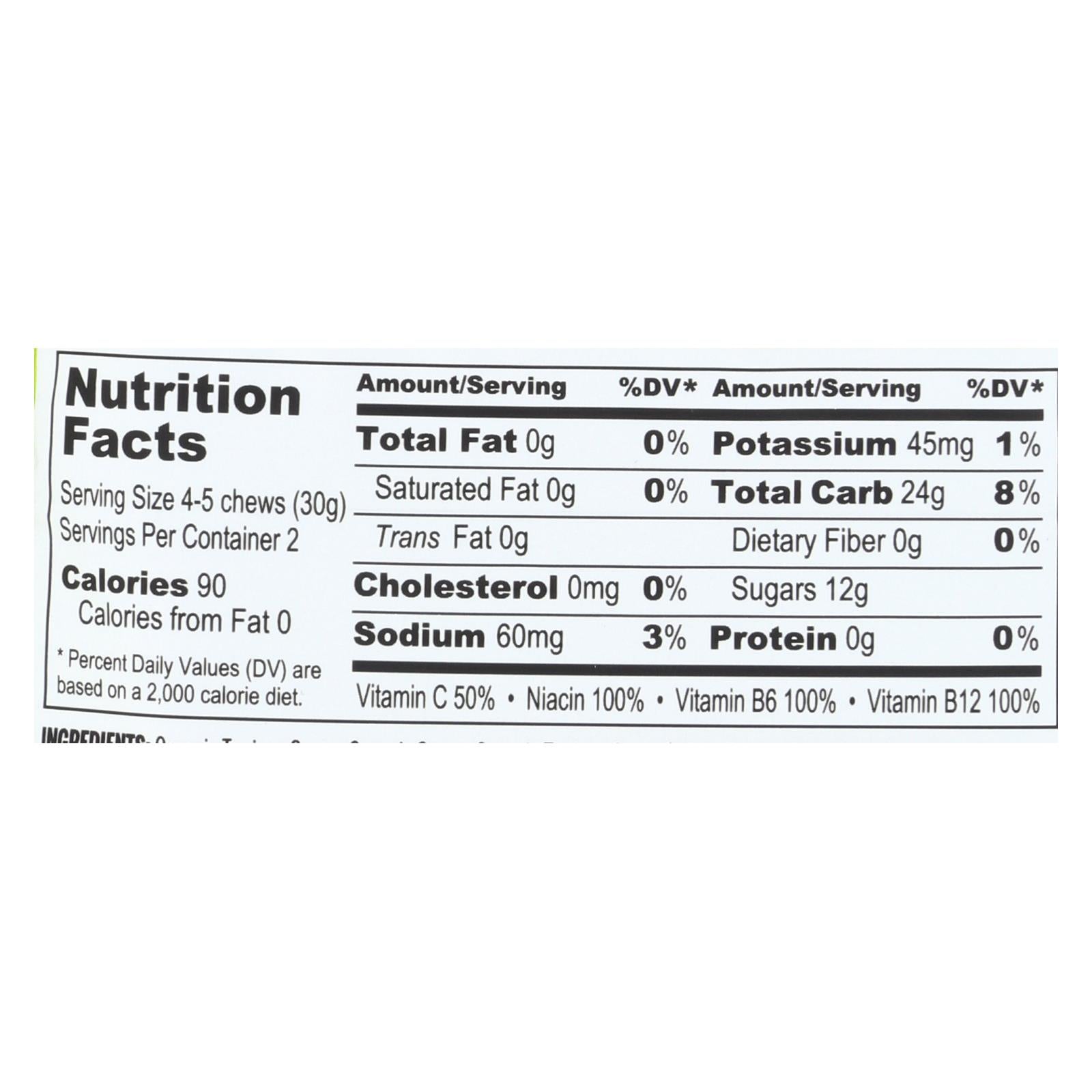 Masticables energéticos Pro Bar Bolt - Frambuesa orgánica - 59 g (caja de 12)
