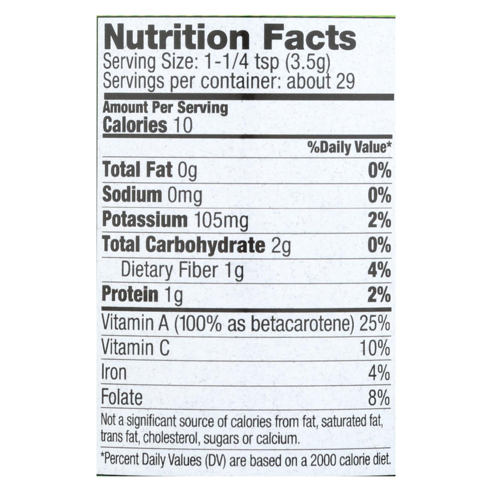 Polvo de pasto de trigo Pines International - 3.5 oz - Suplemento de alto contenido proteico