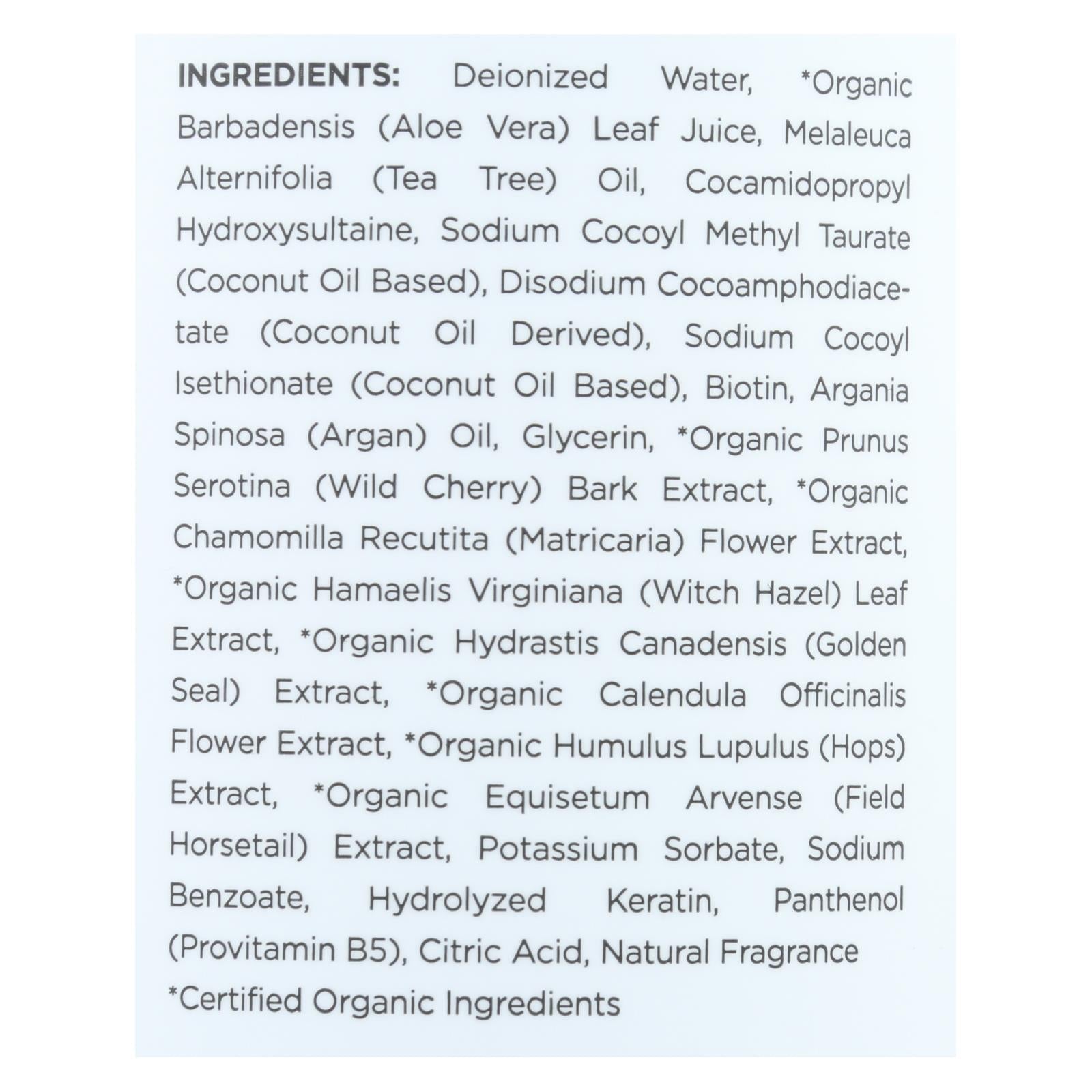 Champú anticaspa con aceite de árbol de té Millcreek Botanicals, 14 onzas líquidas.