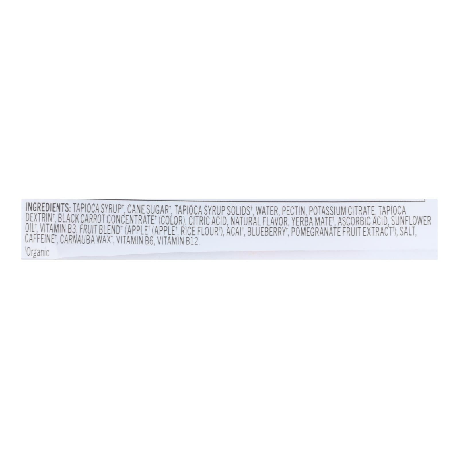 Masticables energéticos Pro Bar Bolt - Explosión de frutos rojos orgánicos - 2.1 oz - Caja de 12