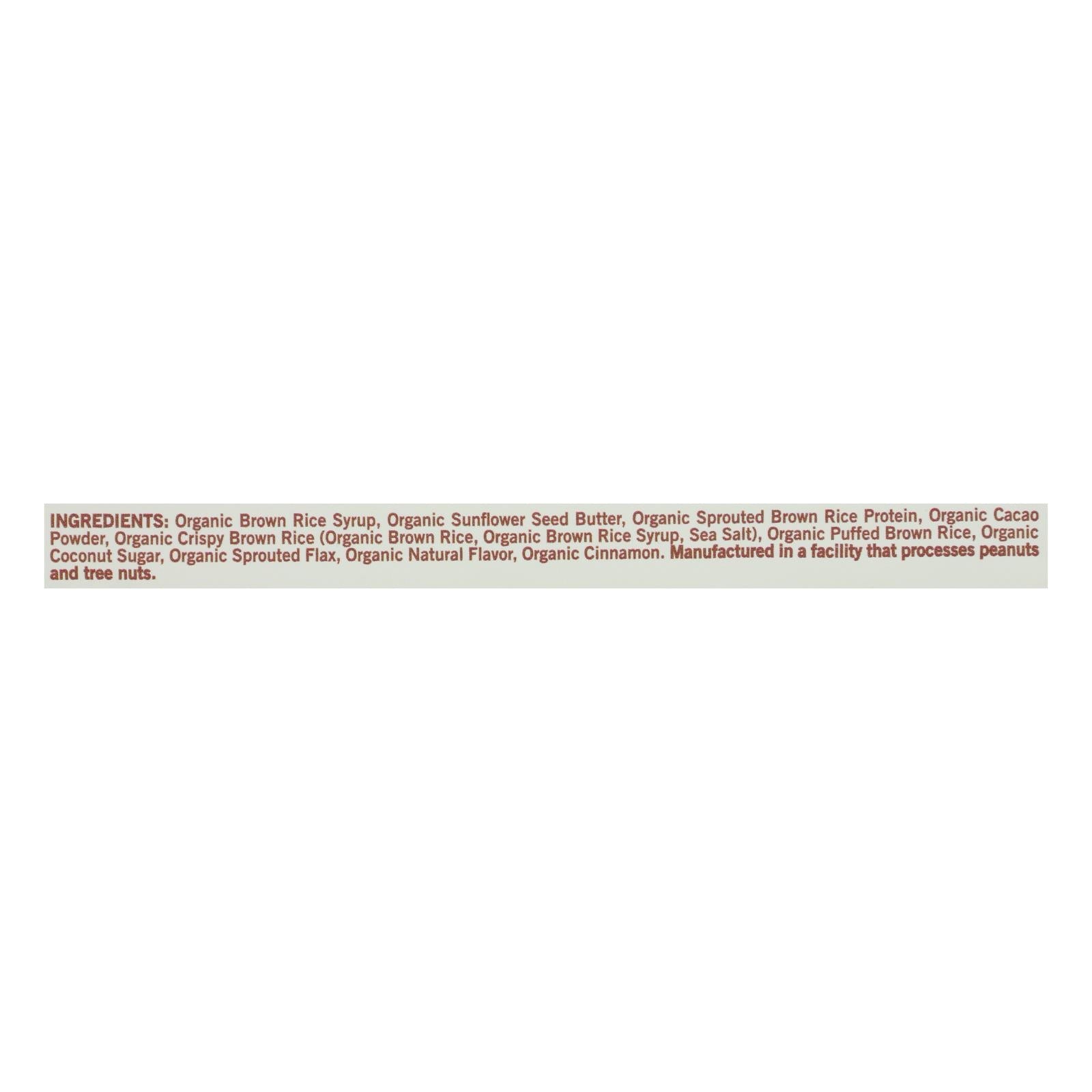 Barras orgánicas Macrobar de mantequilla de girasol y chocolate (paquete de 12) - 2.3 oz