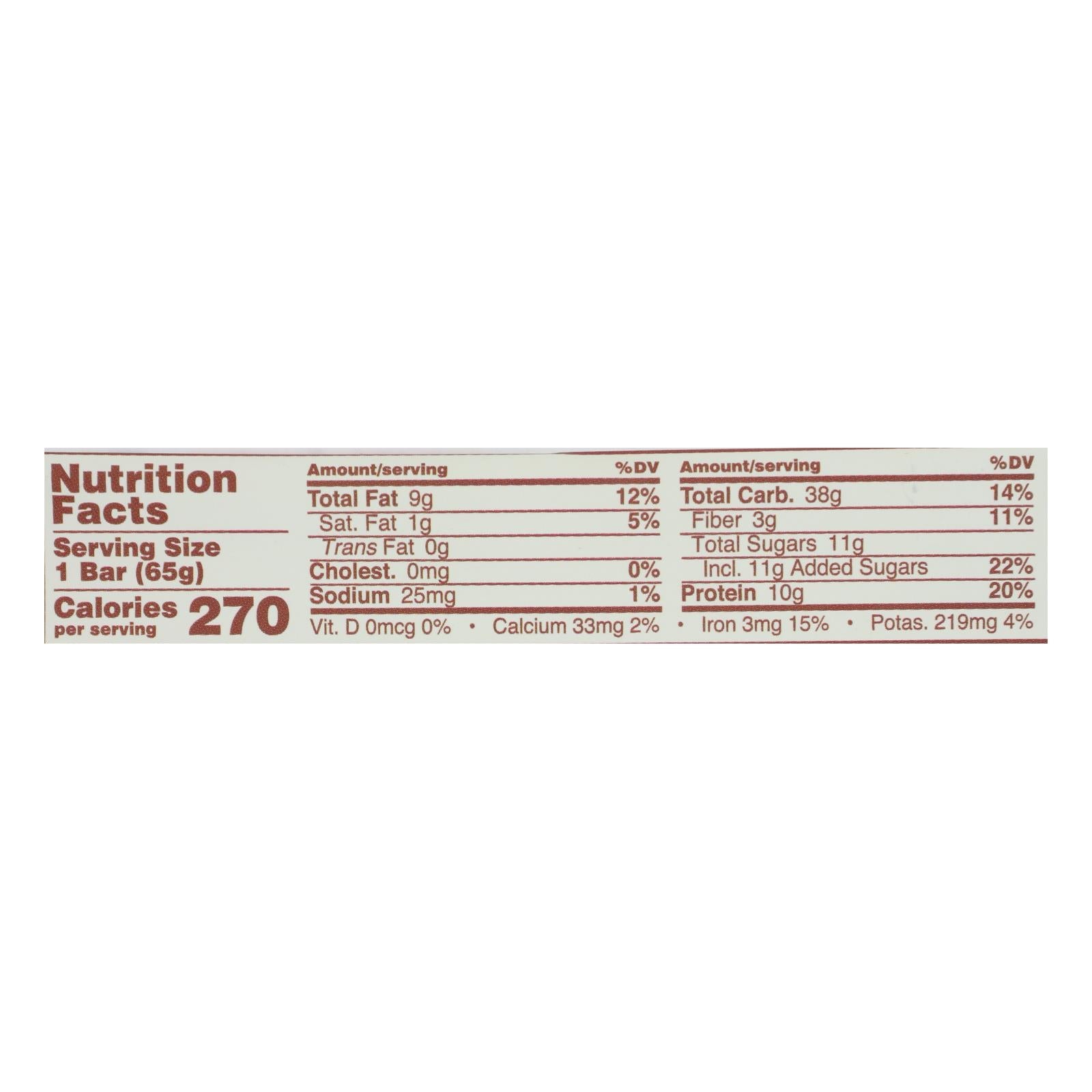 Barras orgánicas Macrobar de mantequilla de girasol y chocolate (paquete de 12) - 2.3 oz