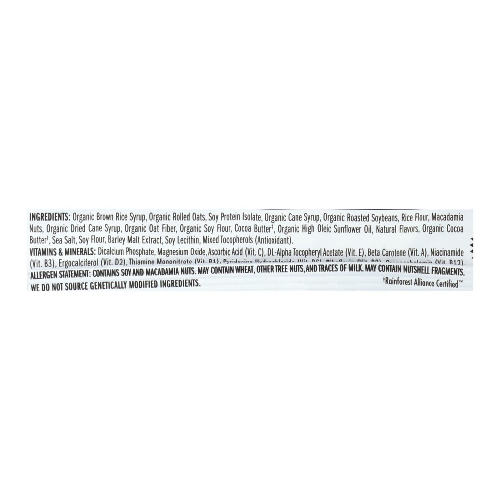 Clif Bar - Barra energética orgánica de chocolate blanco y nuez de macadamia, 2.4 onzas (paquete de 12)