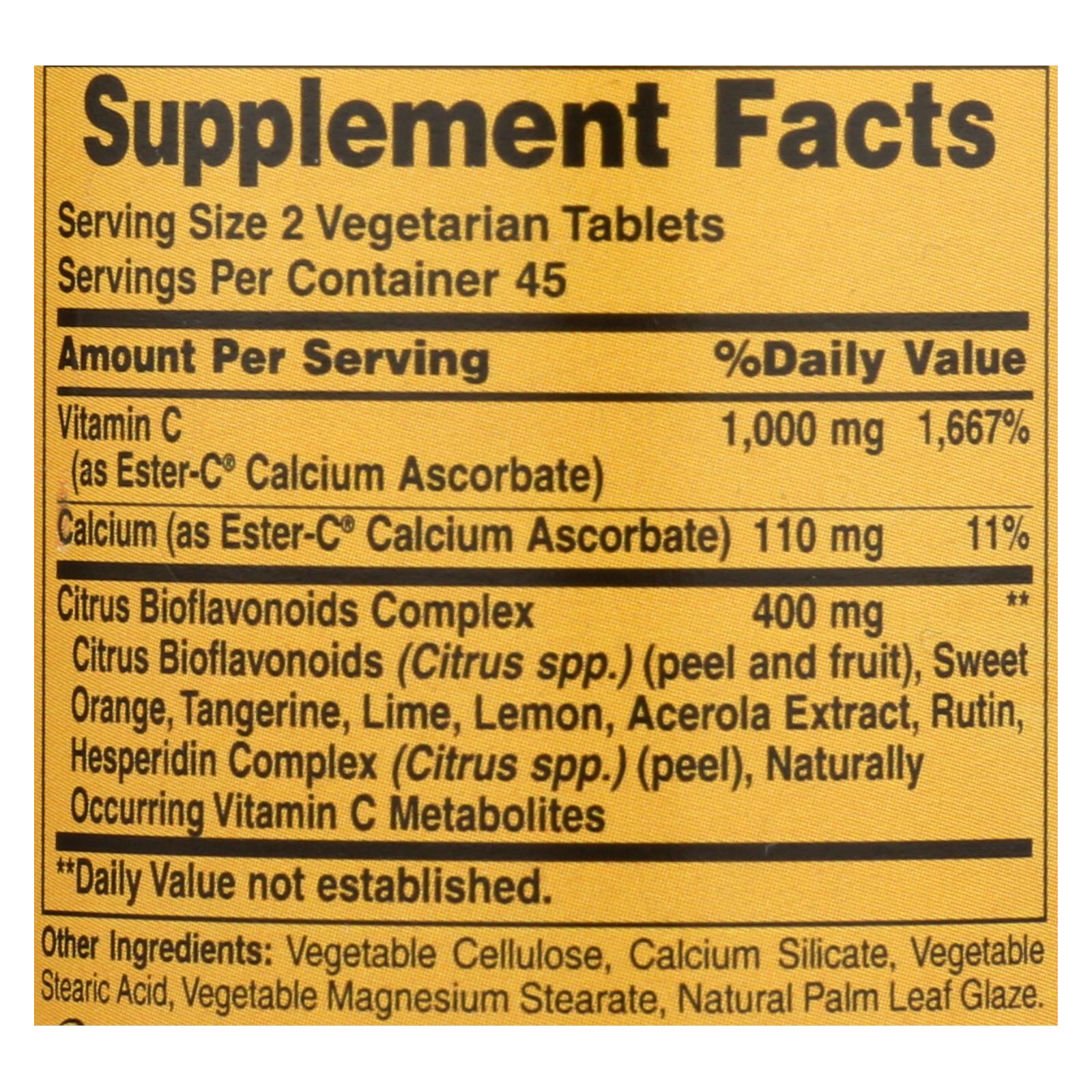 Ester-C de American Health con bioflavonoides cítricos - 500 mg (90 comprimidos vegetarianos)