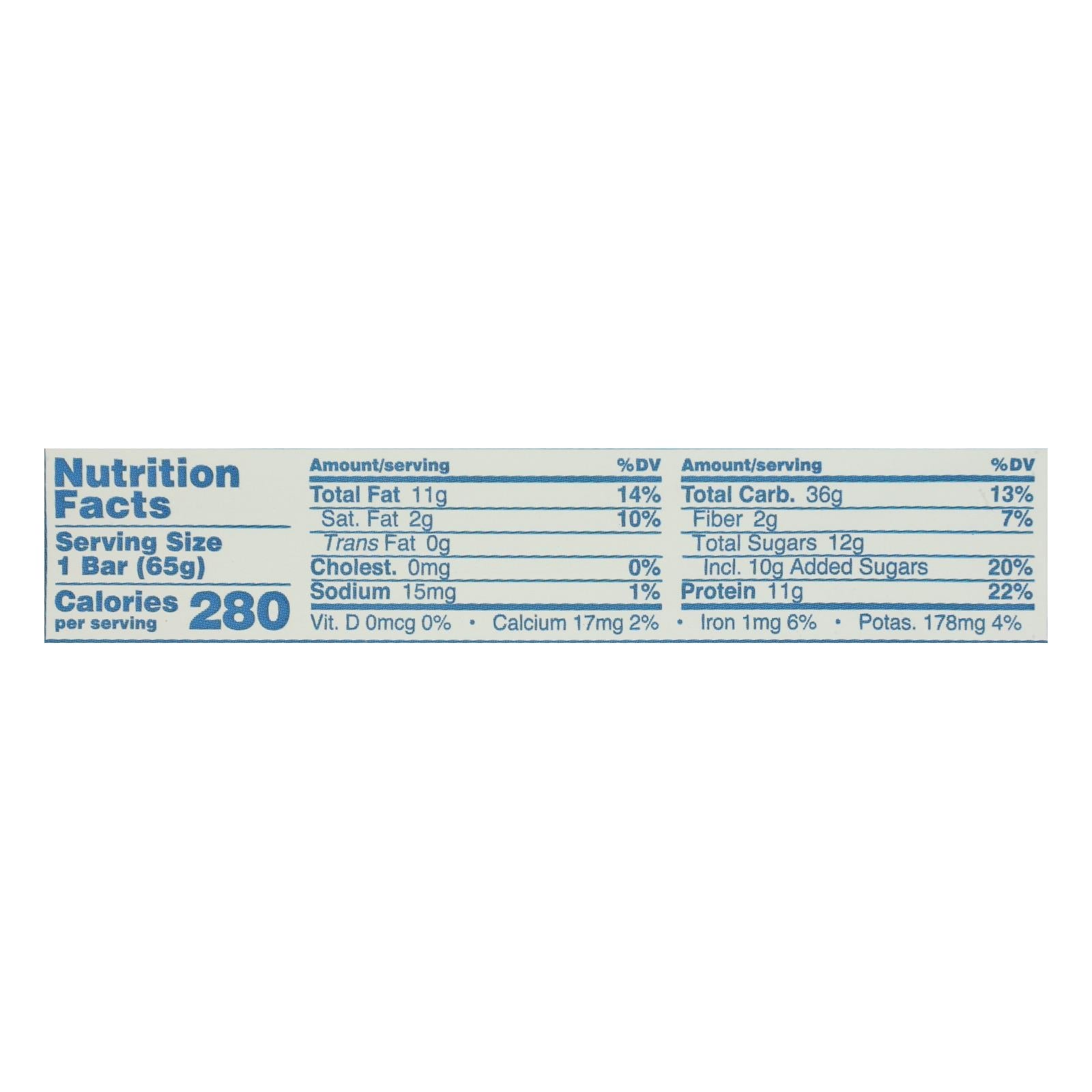 Barra de proteína de cacahuete Gomacro Macrobar, 2.3 oz (paquete de 12)