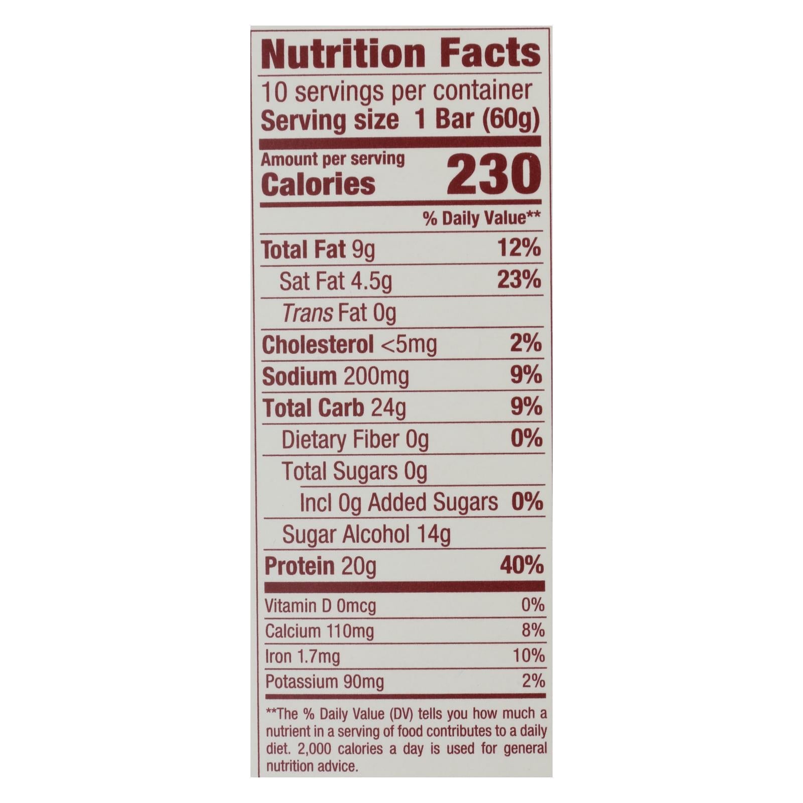 Barra de proteína alta ThinkThin de galletas y crema (paquete de 10 - 2.1 oz)