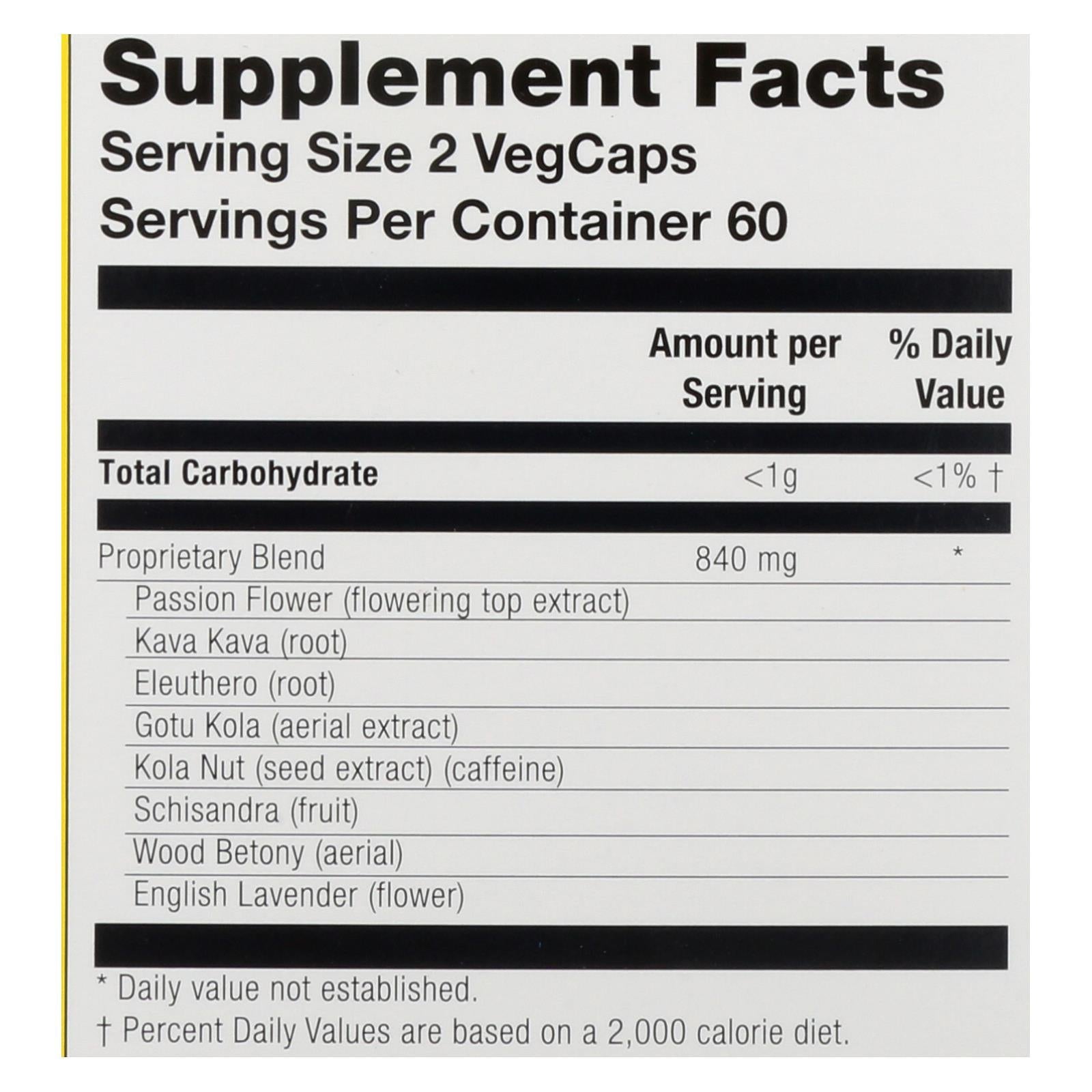 Cápsulas vegetarianas Natural Balance Happy Camper (paquete de 120, 790 mg)