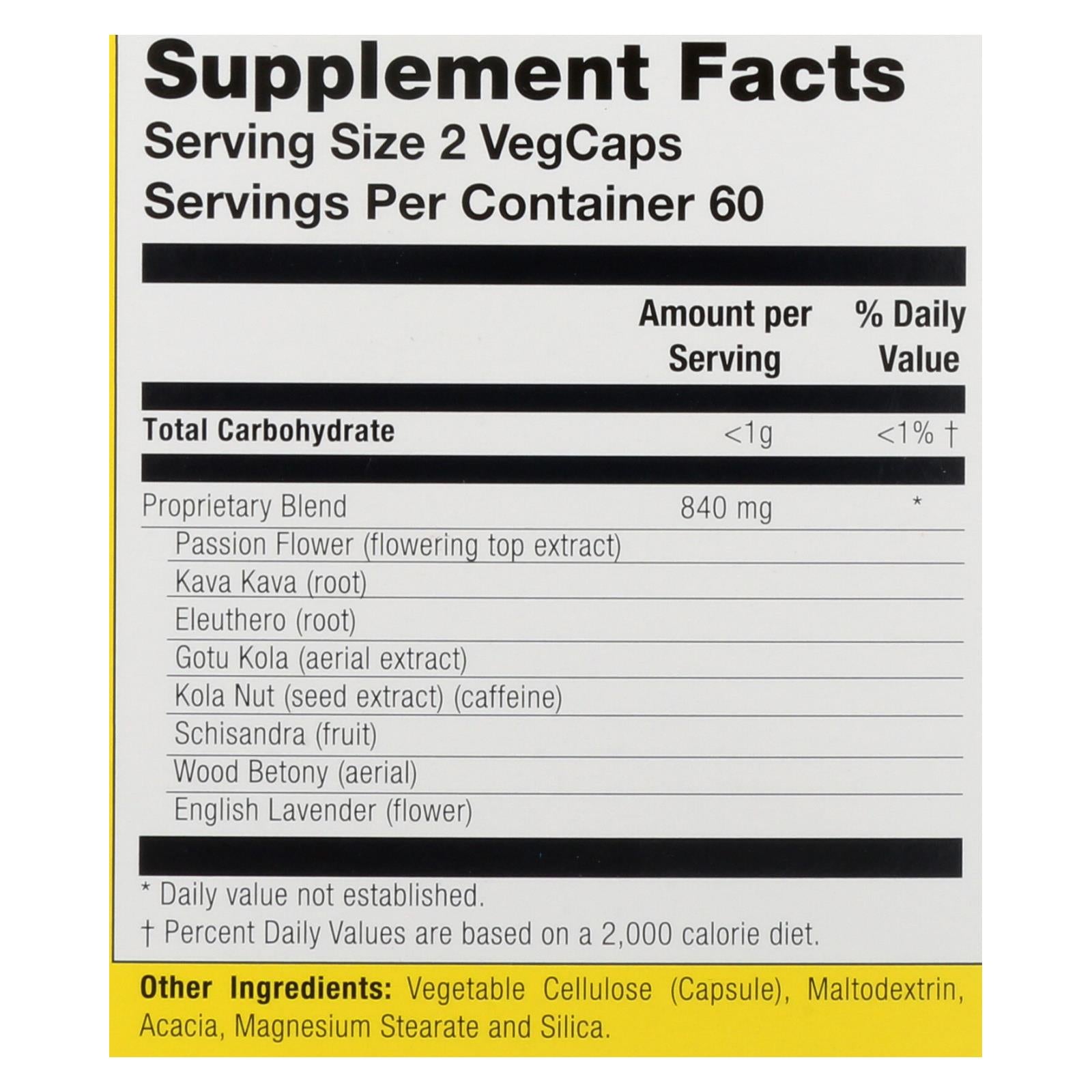Cápsulas vegetarianas Natural Balance Happy Camper (paquete de 120, 790 mg)