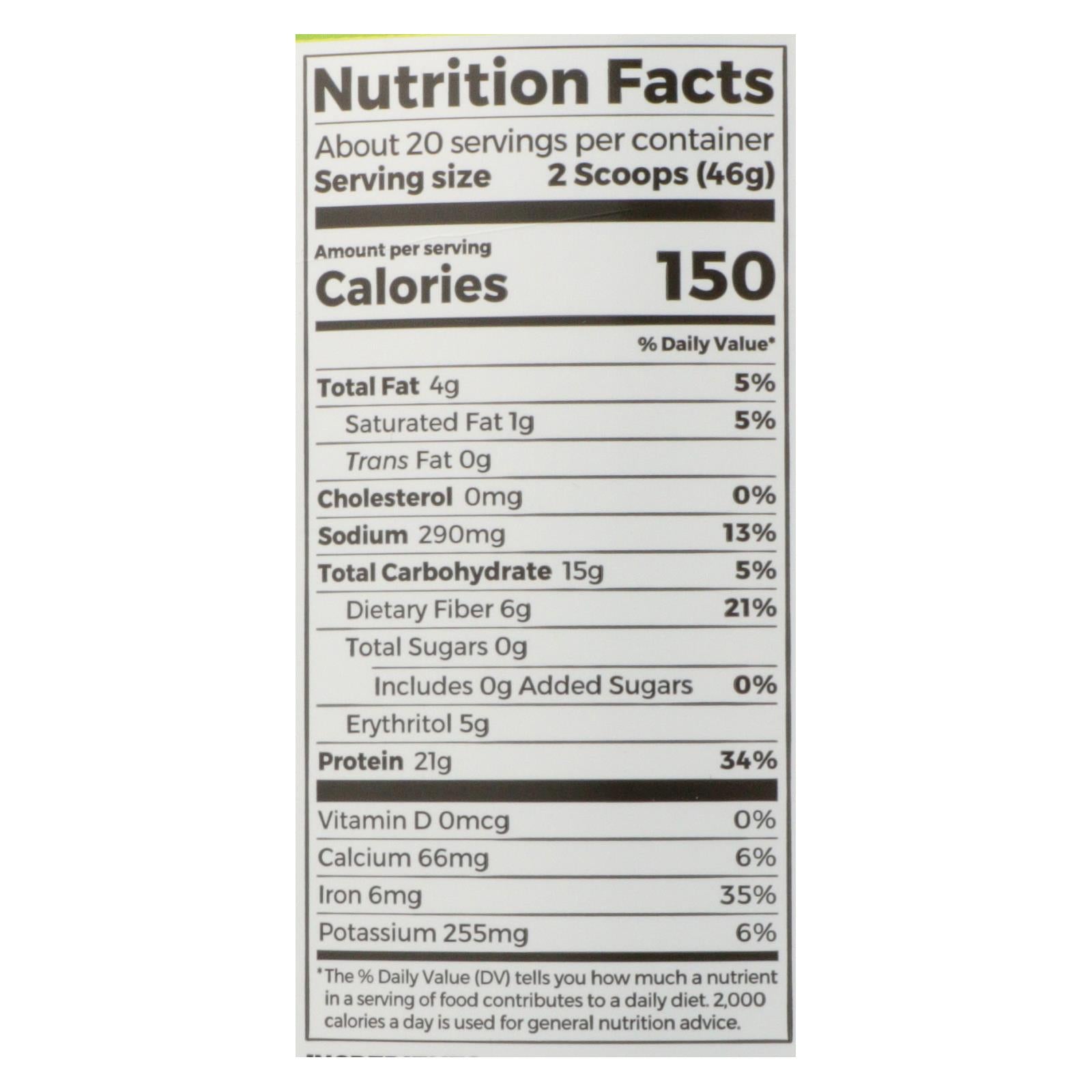 Proteína vegetal en polvo Orgain, sabor cremoso de chocolate, 900 g