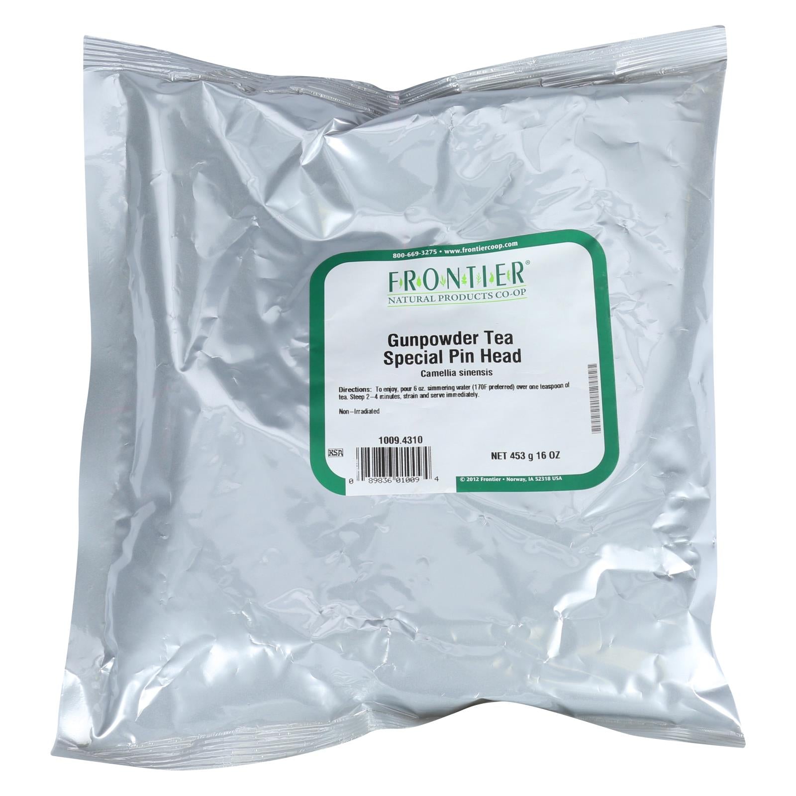 Té verde Gunpowder de Frontier Herb, 1 libra