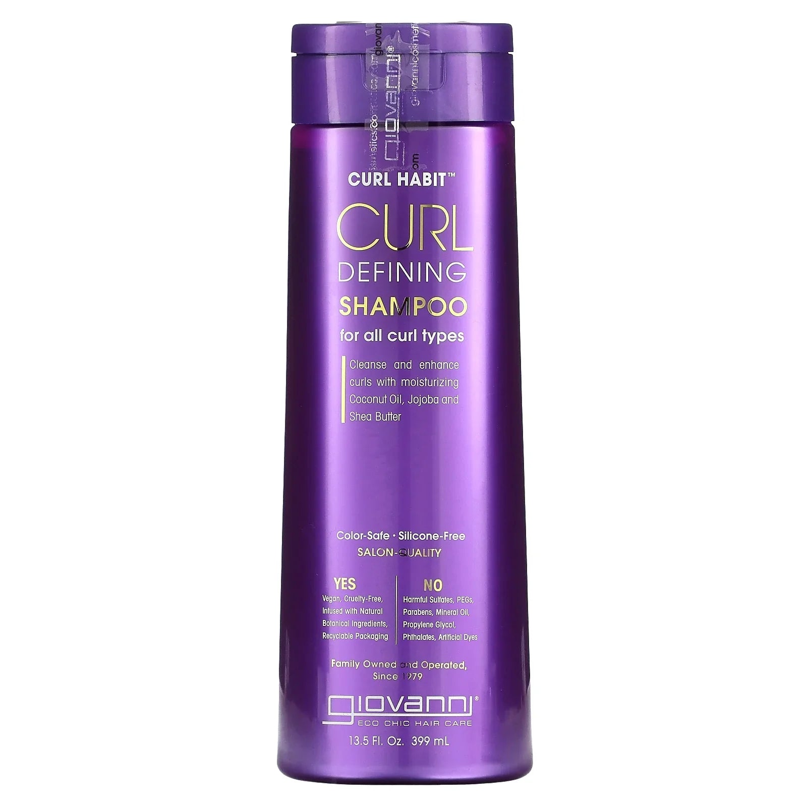 Productos Giovanni para el cuidado del cabello - Champú definidor de rizos, 13.5 fl oz - Champú para cabello rizado