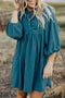 3/4 Sleeve Button-Front Mini Dress