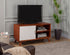 Consola de TV pequeña Flynn, color castaño/blanco