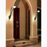 Lámpara de pared LED impermeable para exteriores, creativa, de color negro, para balcón, patio y porche