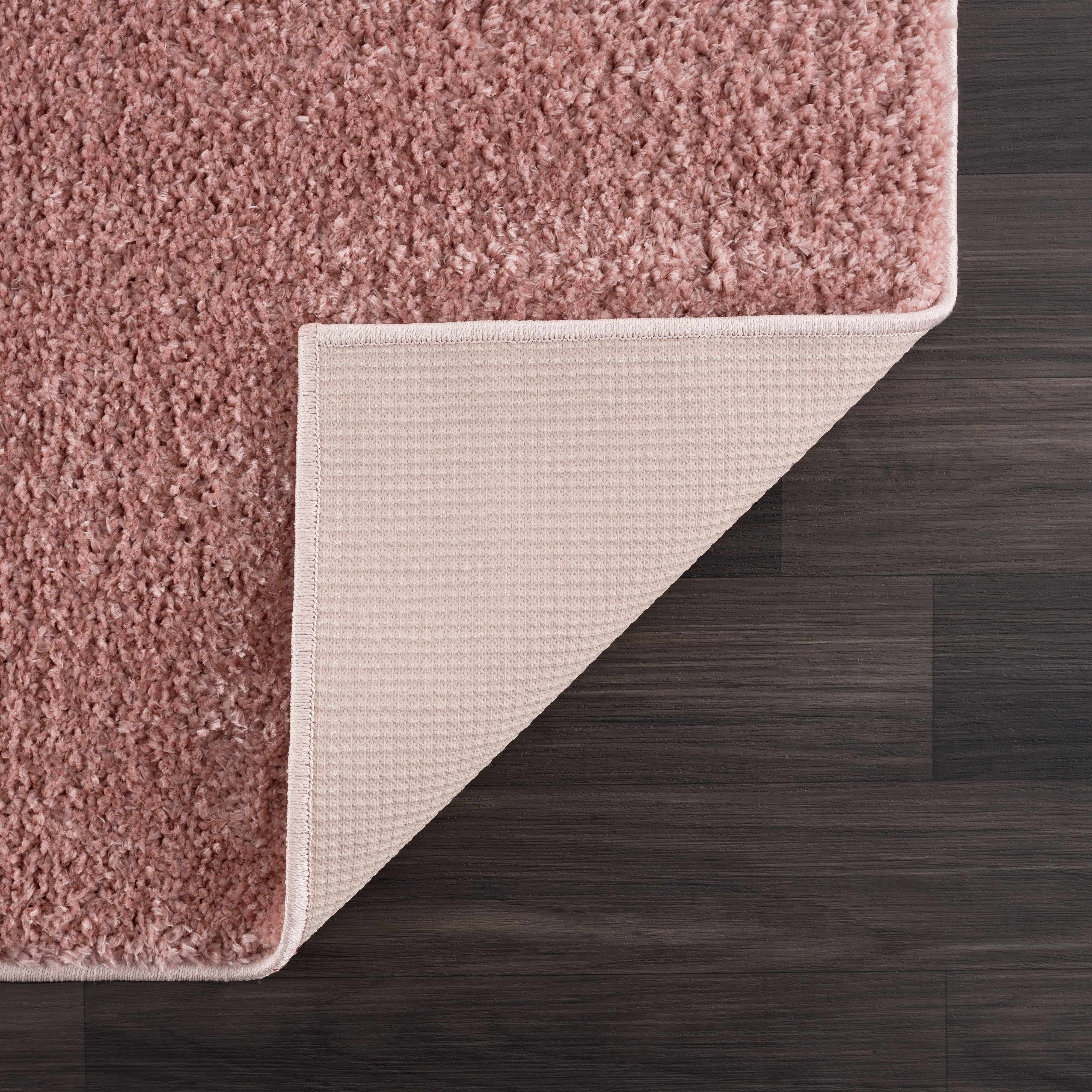 Alfombra lavable de felpa rosa Judy - Liquidación
