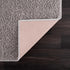 Alfombra peluda lavable Judy de color gris liso