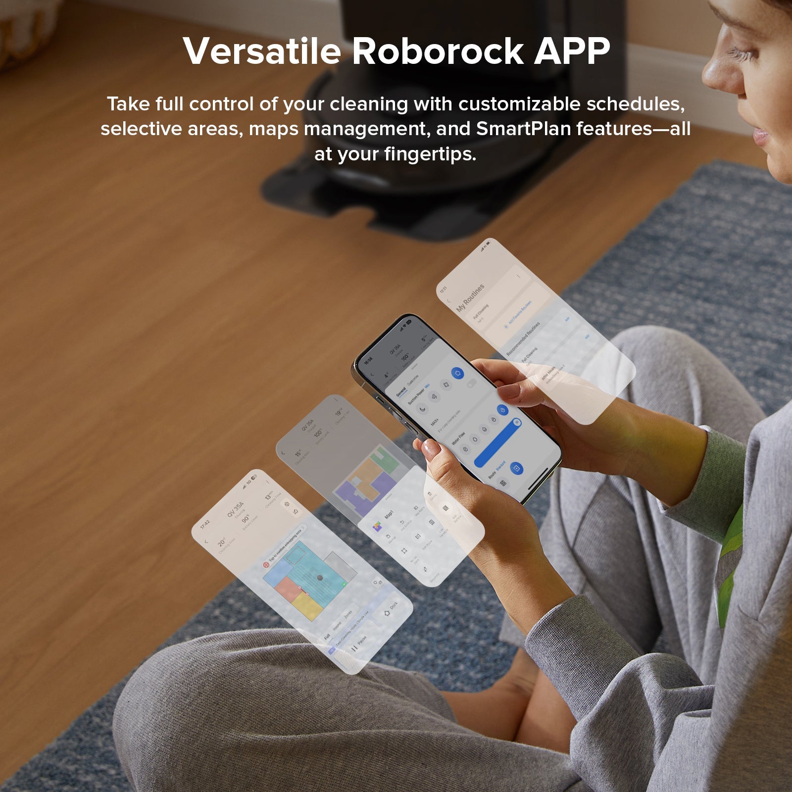 Roborock QV 35A Robot Vacuum with Multifunctional Dock