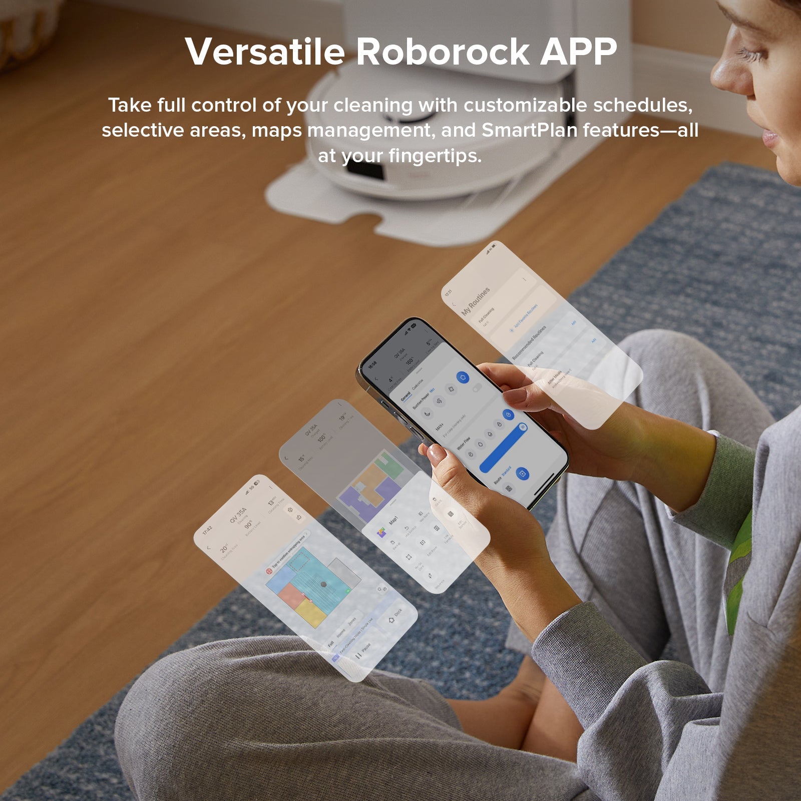 Roborock QV 35A Robot Vacuum with Multifunctional Dock