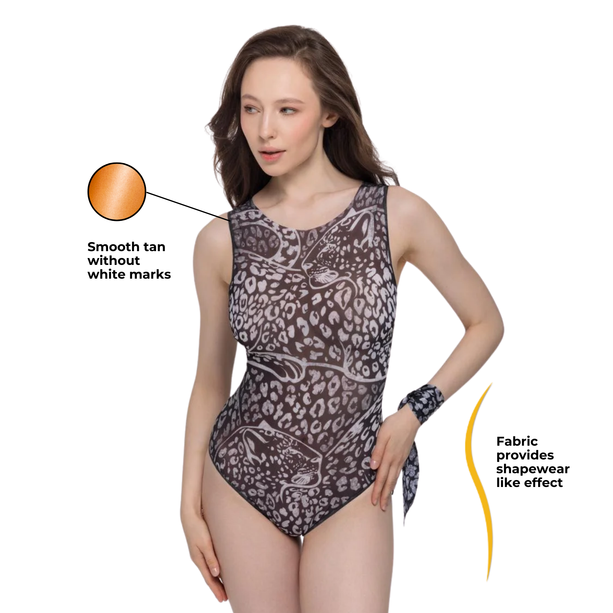 Meow Sleeveless Swimsuit
