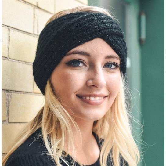 Black Cross Over Hairband