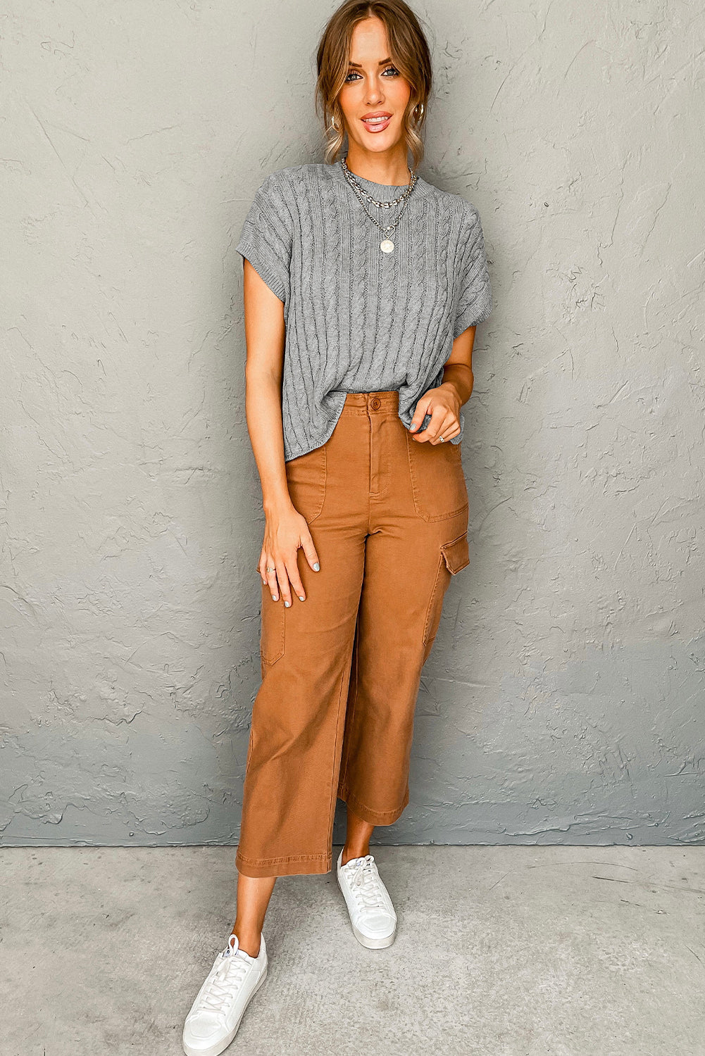 Chunky Cable Knit Top