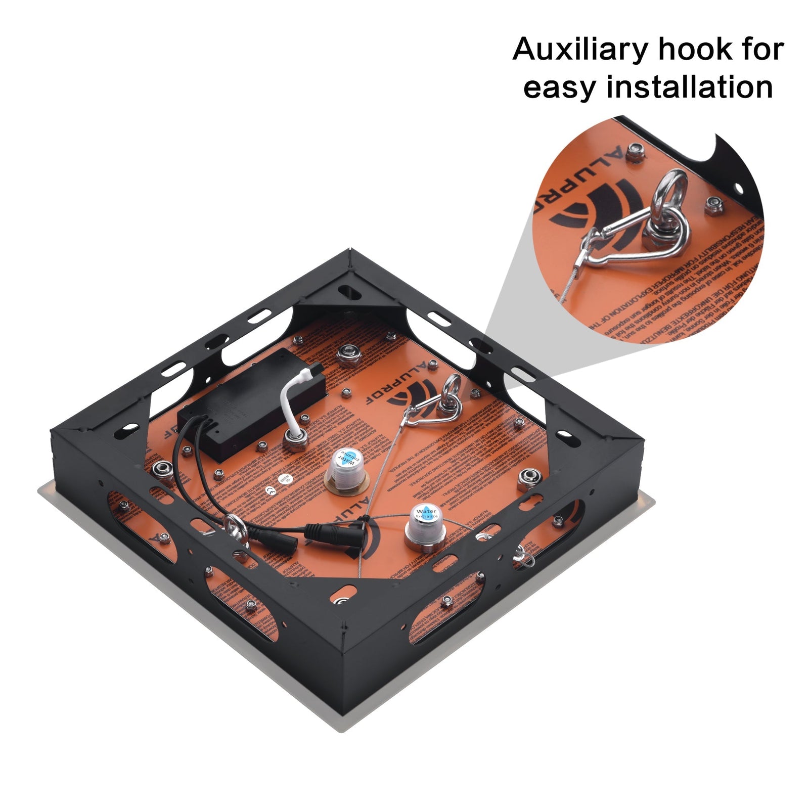 Grifo de ducha termostático de níquel cepillado de 12 pulgadas con montaje empotrado: control de 4 posiciones, LED de 64 colores, música Bluetooth y cabezal estándar 