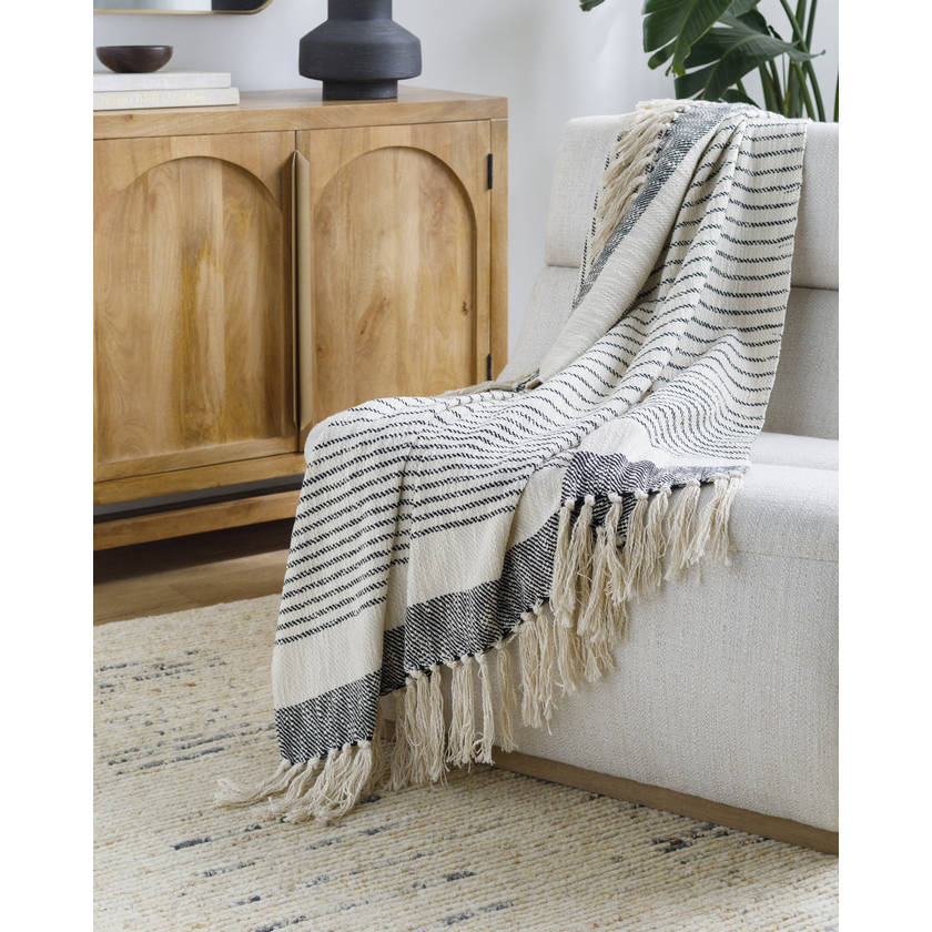 Prolo Light Beige/Black Throw - Becki Owens x Livabliss