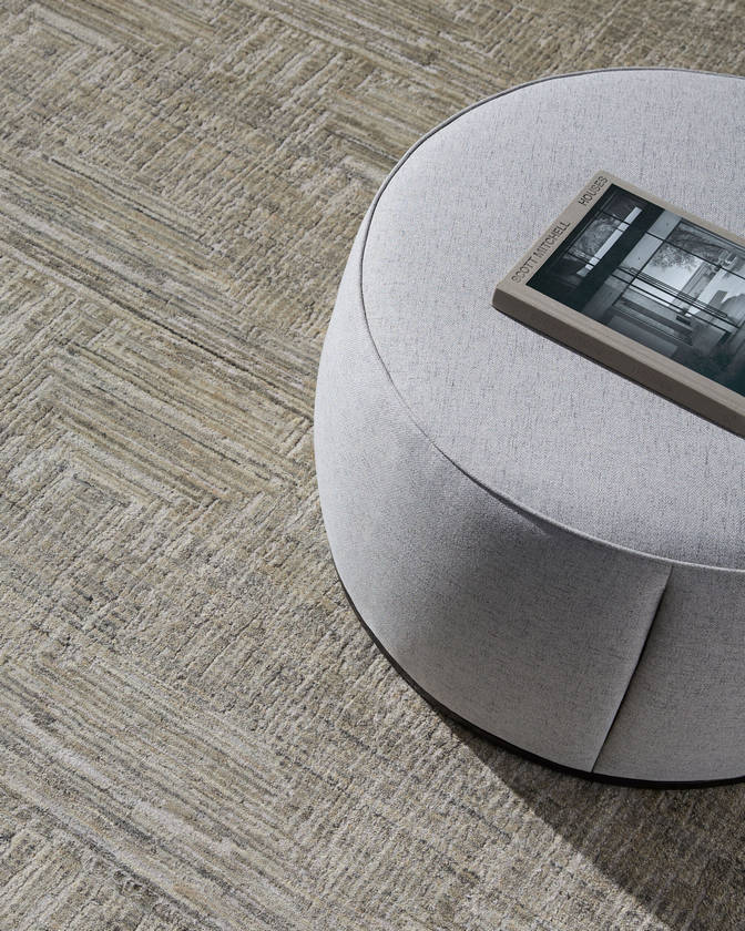 Chanae Light Gray Ottoman
