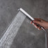 Grifo de ducha termostático de 3 vías con luz LED de 12 pulgadas, cromado, para montaje en techo, con 6 chorros corporales y barra deslizante