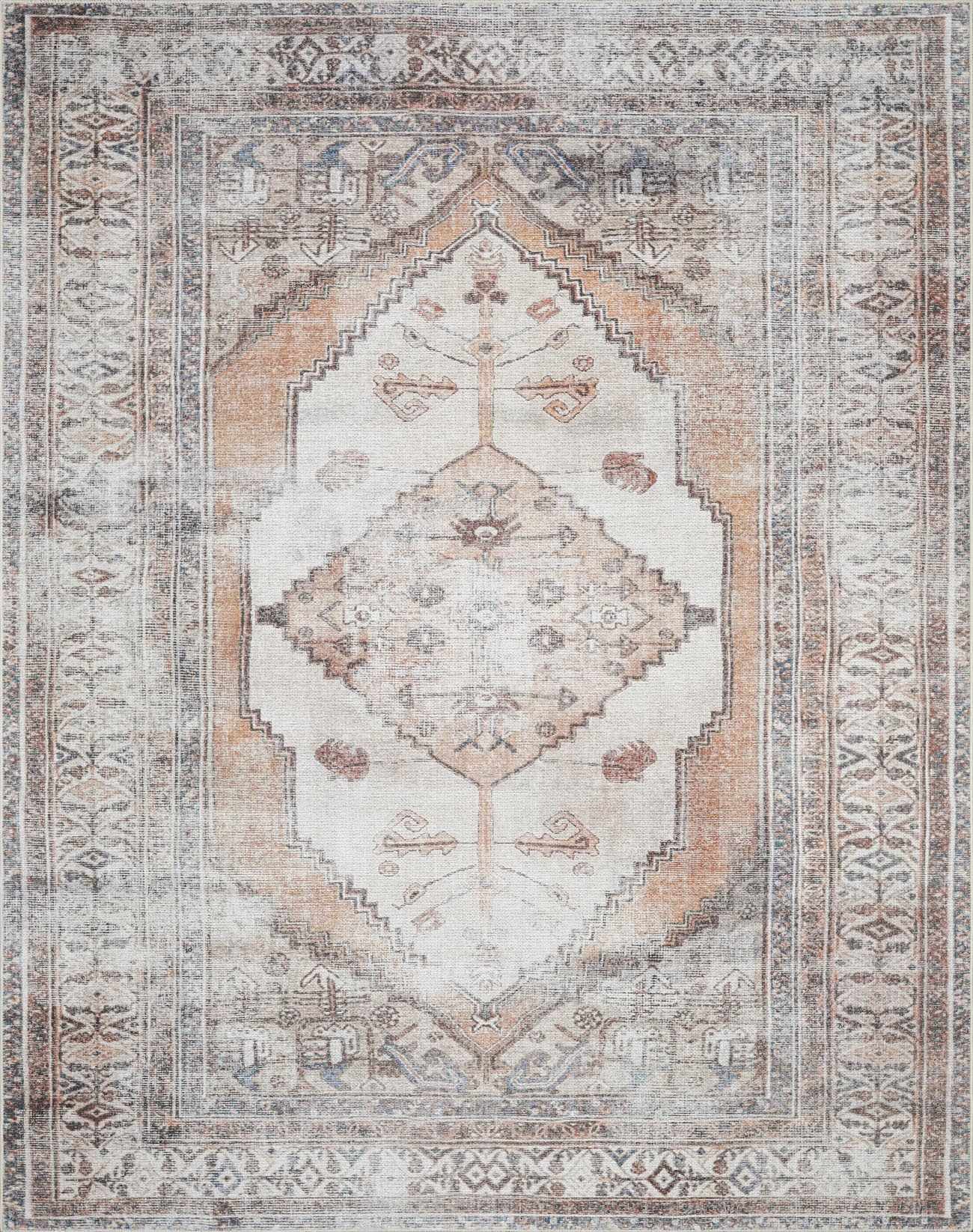 Alfombra lavable de pelo plano vintage Arncliffe