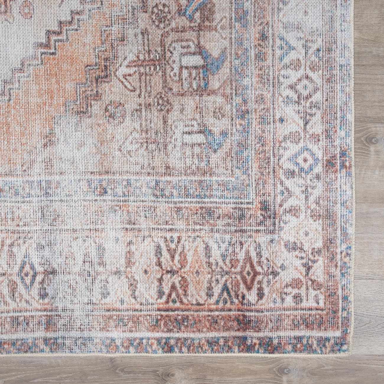 Alfombra lavable de pelo plano vintage Arncliffe