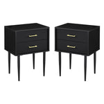 Mesita de noche/mesa auxiliar con dos cajones Olivia, juego de 2