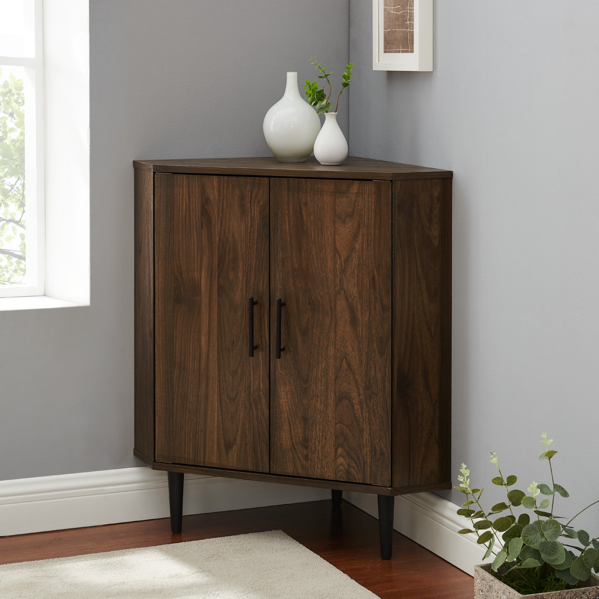 30" 2- Door Corner Accent Cabinet