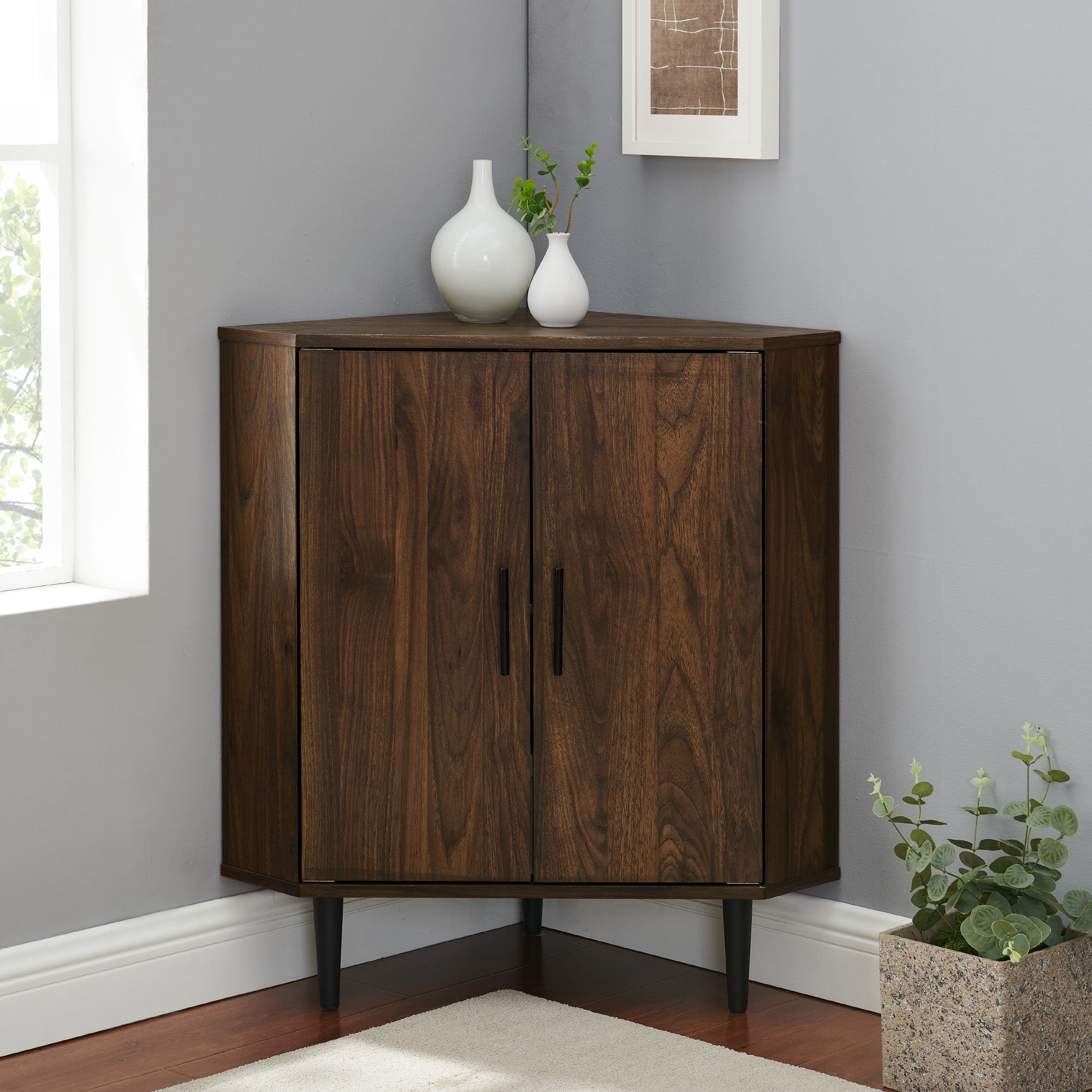 30" 2- Door Corner Accent Cabinet