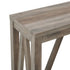 Mesa de entrada rústica con estructura en forma de A
