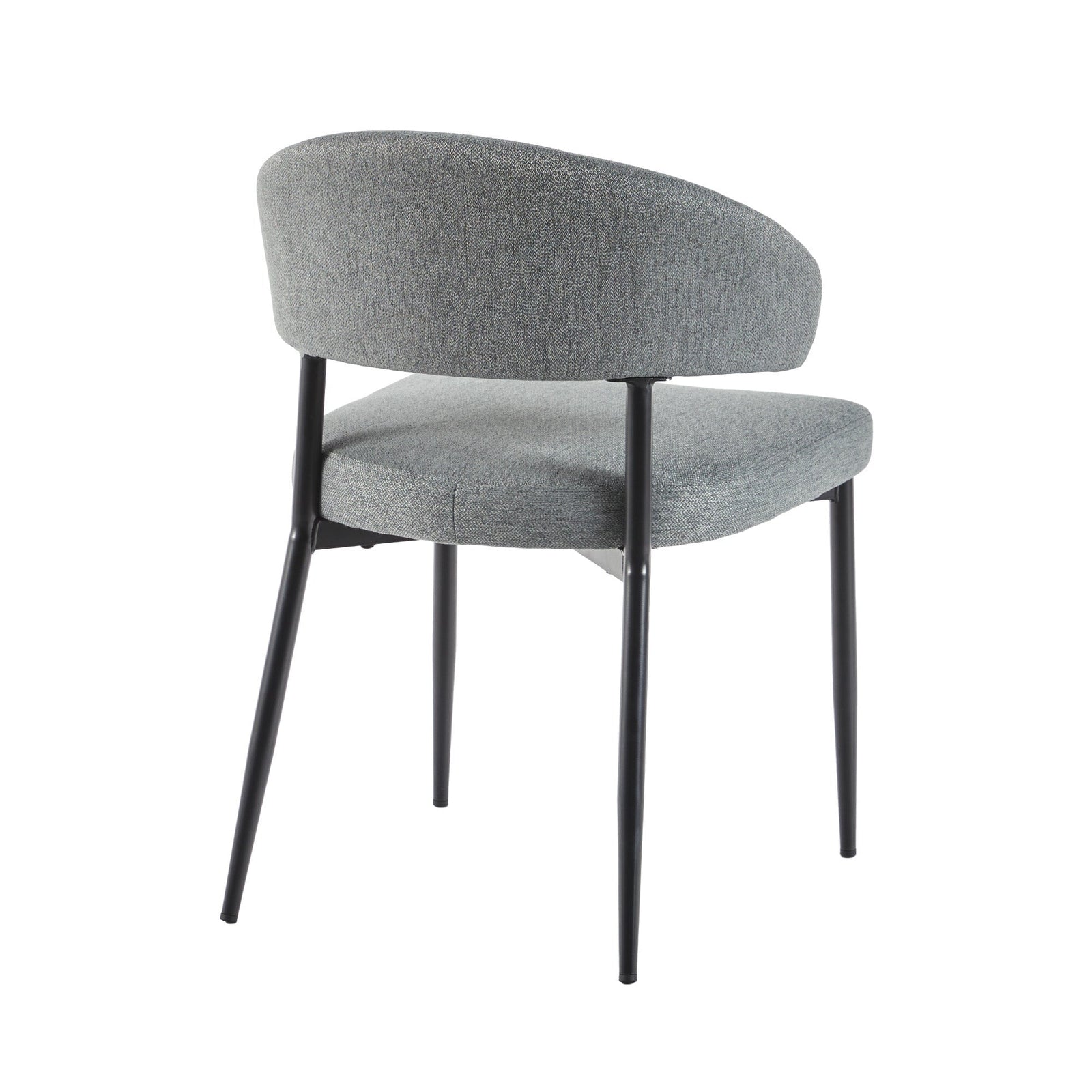 Silla de comedor curvada tapizada moderna Alexis, juego de 2