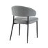 Silla de comedor curvada tapizada moderna Alexis, juego de 2