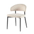 Silla de comedor curvada tapizada moderna Alexis, juego de 2