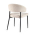 Silla de comedor curvada tapizada moderna Alexis, juego de 2
